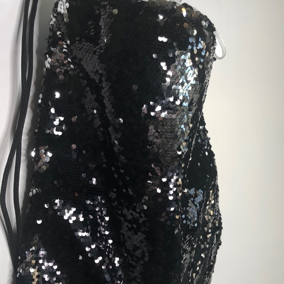 SEQUIN BACKPACK Black & Silver - Picture 2 of 5